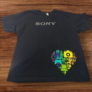 Sony Graphic‎ T Shirt XL Imagination Made Real Tech Colorful